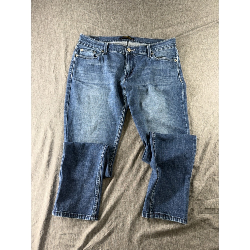 Levi's 524 Too Superlow Jeans Women's 13M Medium Wash Bootcut Stretch Denim
